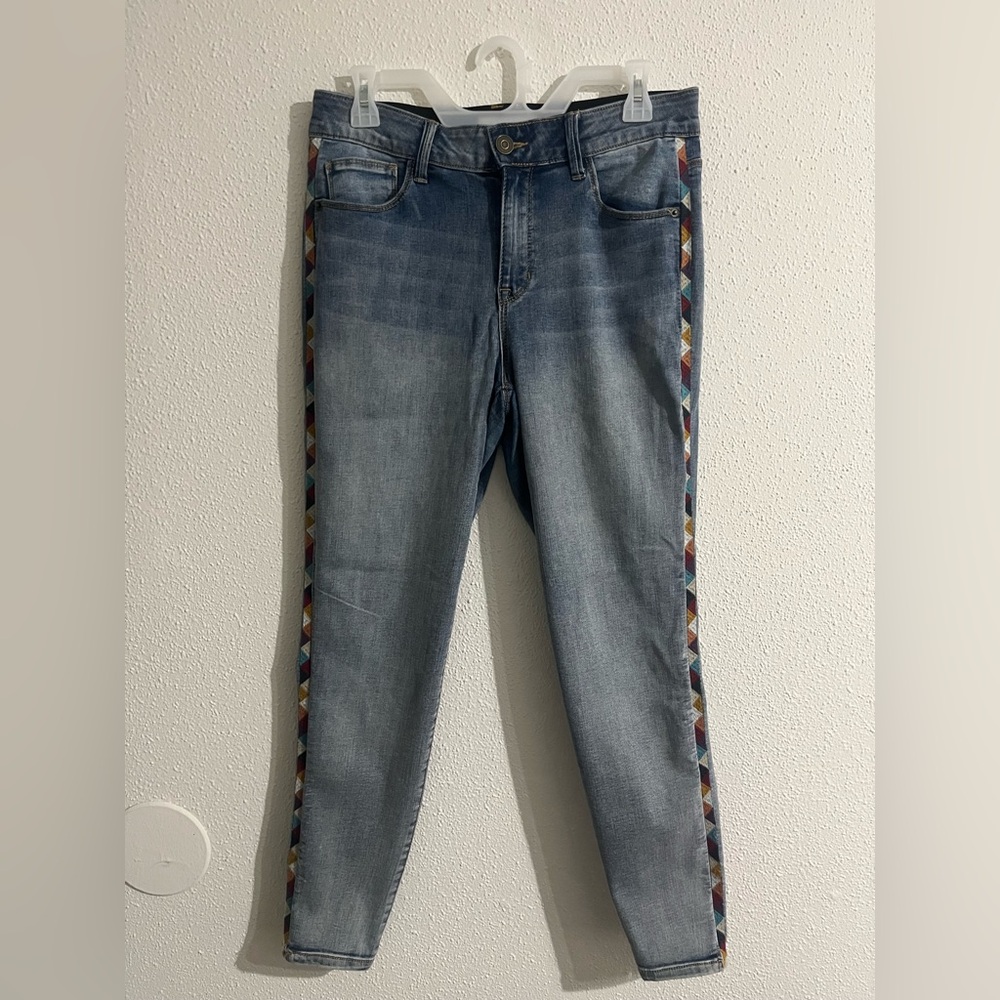 Knox Rose Blue Jeans with Colorful Side Accents
